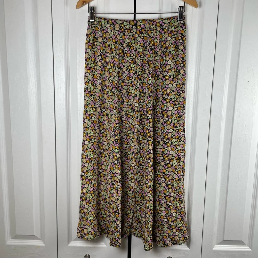 Philosophy Floral Midi Skirt Women’s S Ditzy Dainty Cottagecore Cabin Fairy Slit - Picture 6 of 14